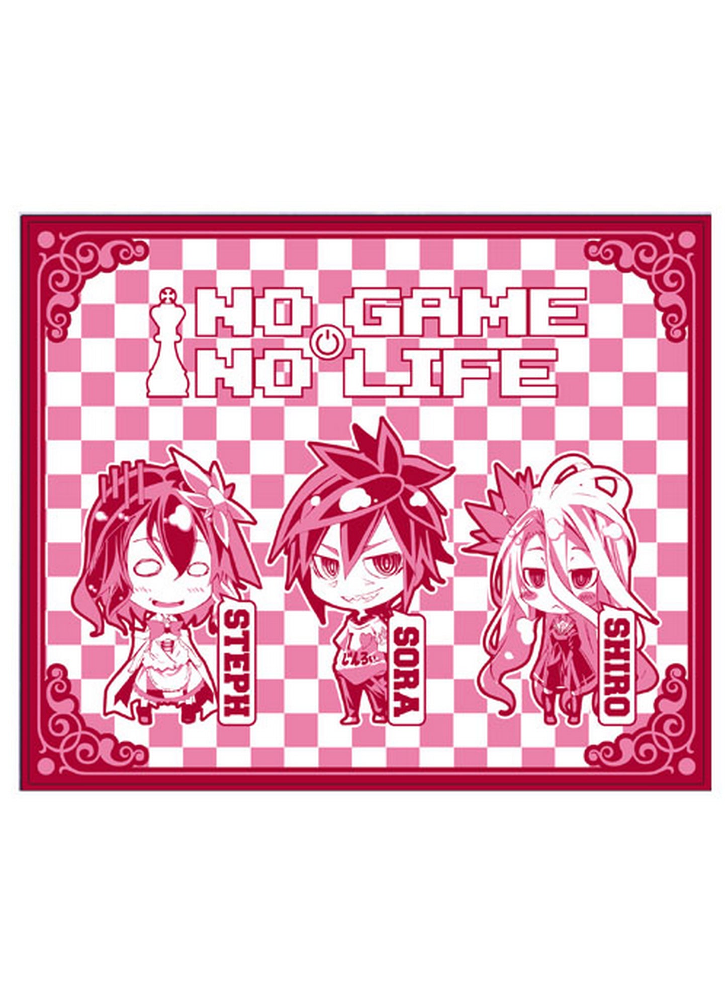 No Game No Life - Shiro, Sora & Steph Throw Blanket 46"W x 60"H