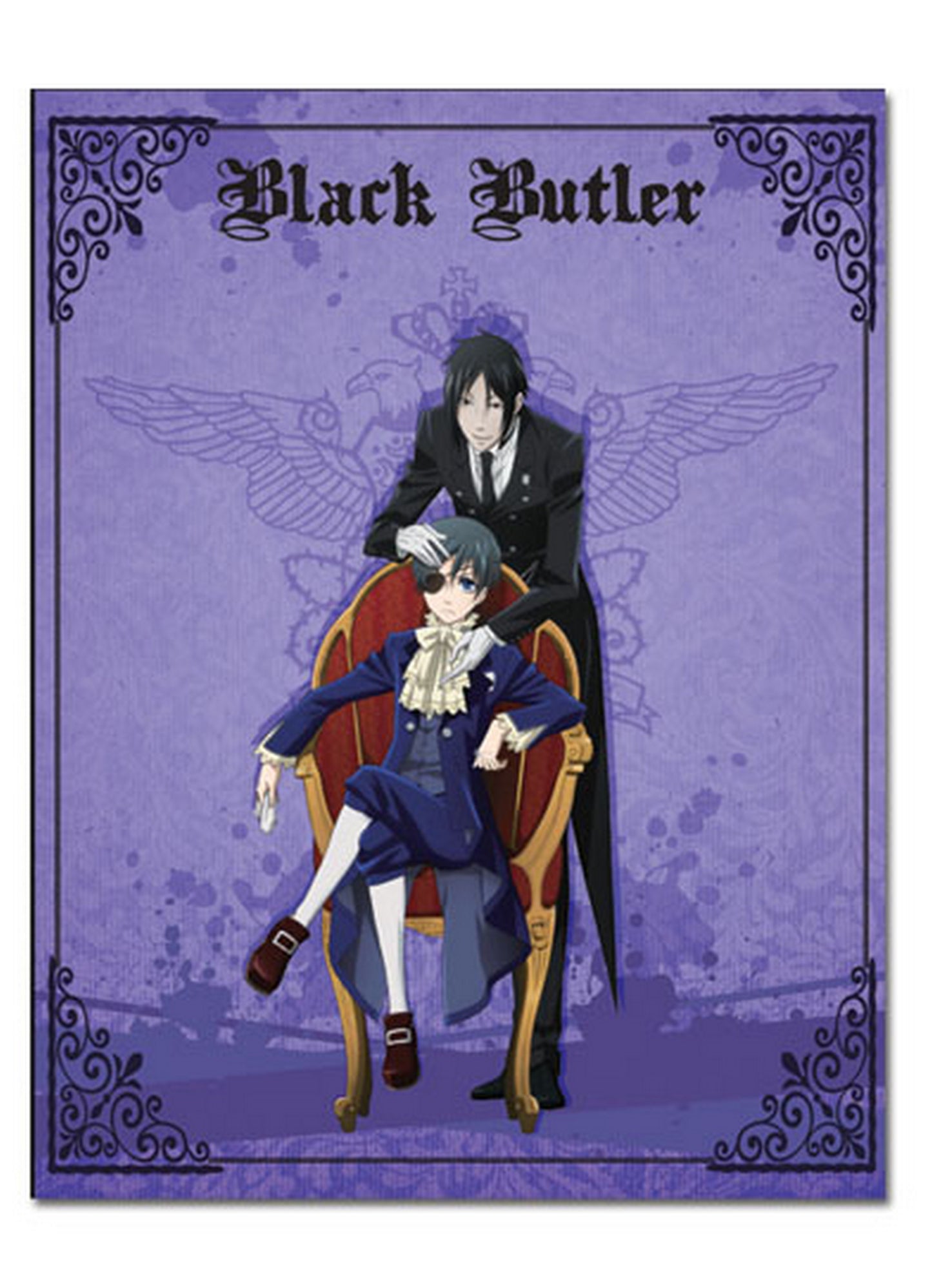 Black Butler - Sebastian Michaelis And Ciel Phantomhive Throw Blanket 46"W x 60"H