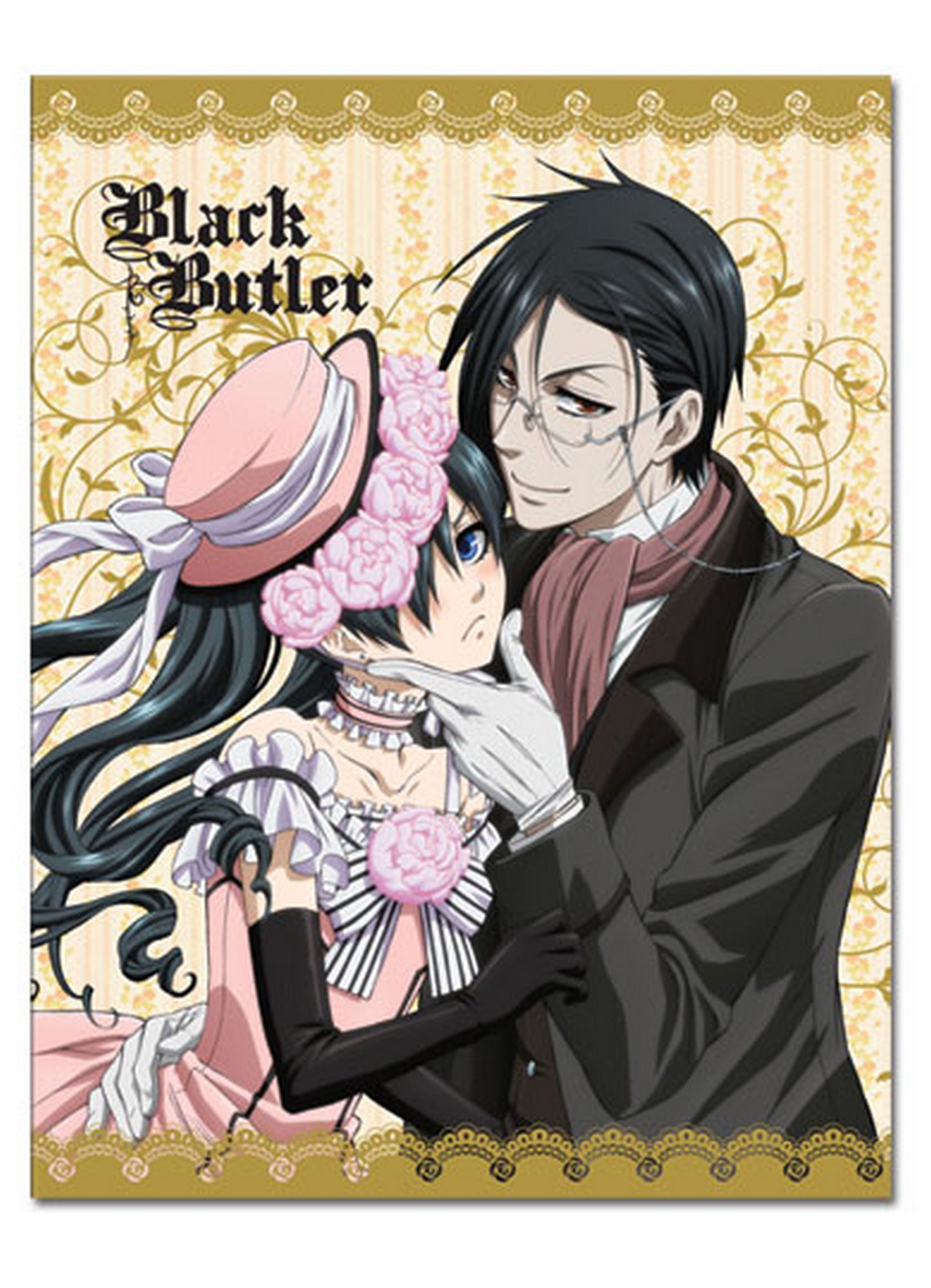 Black Butler - Ciel Phantomhive & Sebastian Michaelis Dresses Sublimation Throw Blanket 46"W x 60"H