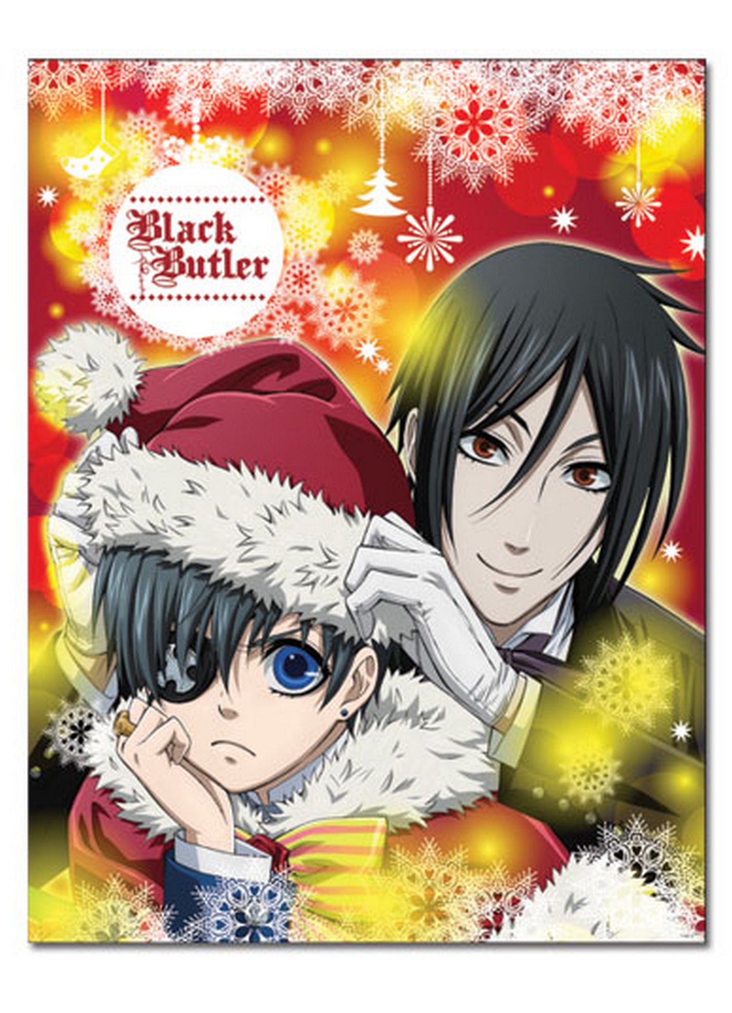 Black Butler - Ciel Phantomhive & Sebastian Michaelis Christmas Sublimation Throw Blanket 46"W x 60"H