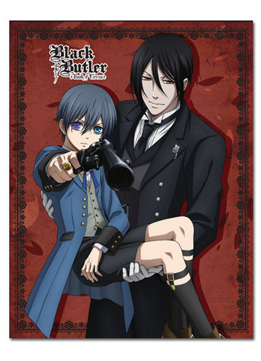 Black Butler Book of Circus - Ciel Phantomhive & Sebastian Michaelis Sublimation Throw Banket