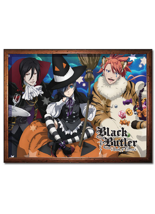Black Butler Book of Circus - Halloween Group Sublimation Throw Blanket 46"W x 60"H