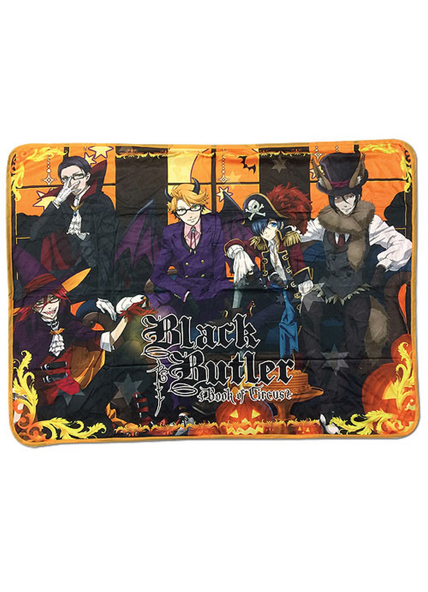 Black Butler Book Of Circus - Grim Reaper Group Halloween Sublimation Throw Blanket 46"W x 60"H