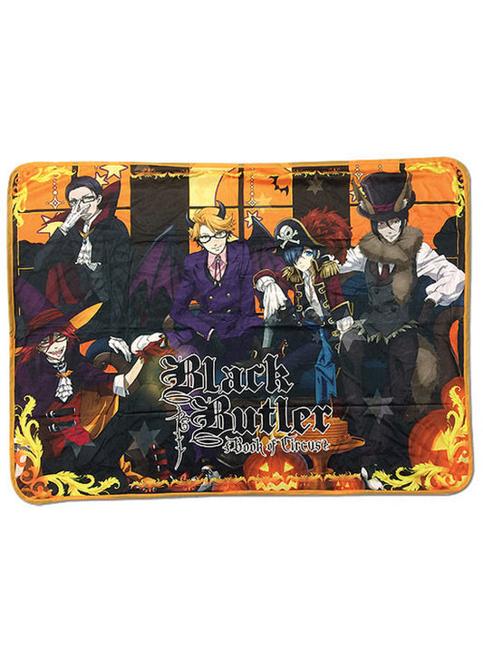 Black Butler Book Of Circus - Grim Reaper Group Halloween Sublimation Throw Blanket 46"W x 60"H