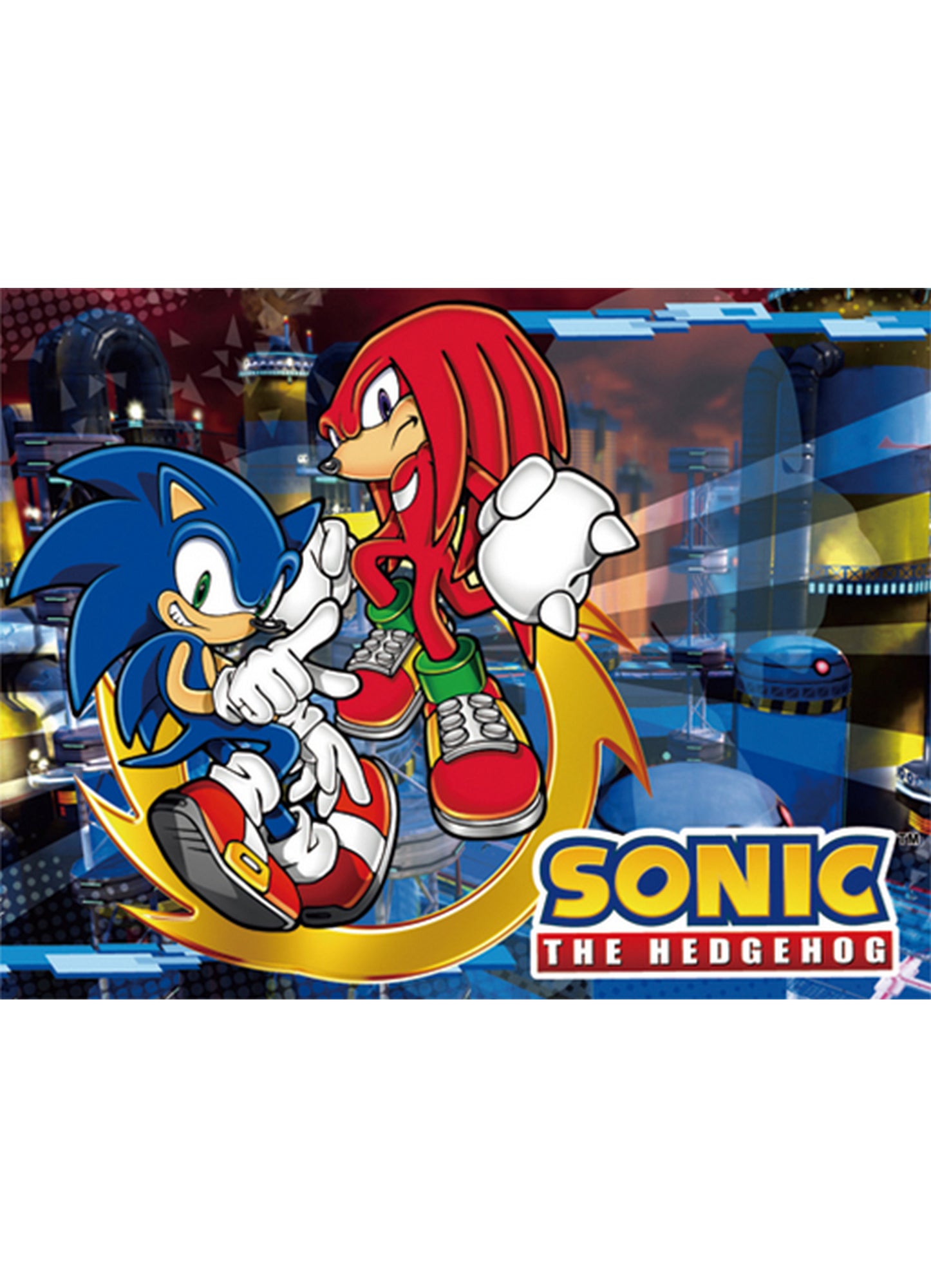 Sonic The Hedgehog - Sonic The Hedgehog & Knuckles The Echidna Sublimation Throw Blanket 46"W x 60"H