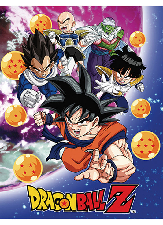 Dragon Ball Z - Group In The Sky Sublimation Throw Blanket 46"W x 60"H