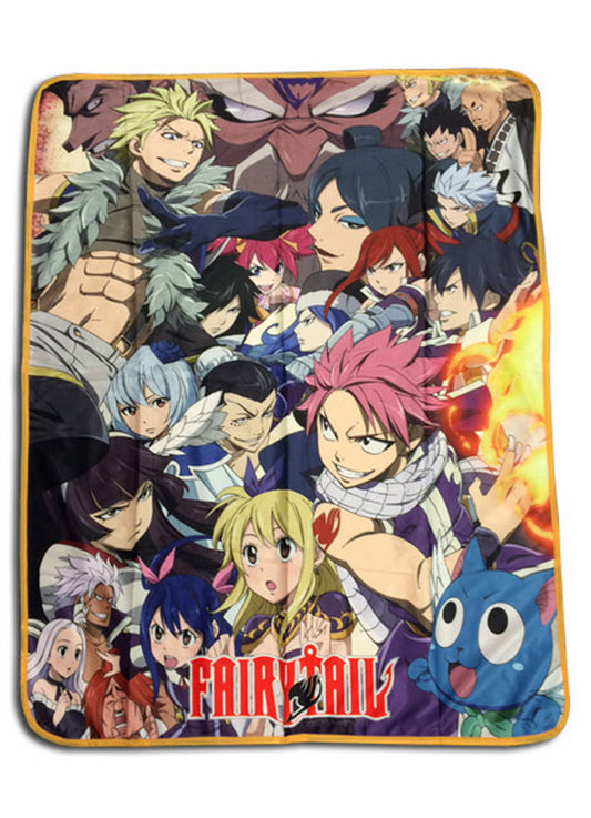 Fairy Tail - Big Group Sublimation Throw Blanket 46"W x 60"H