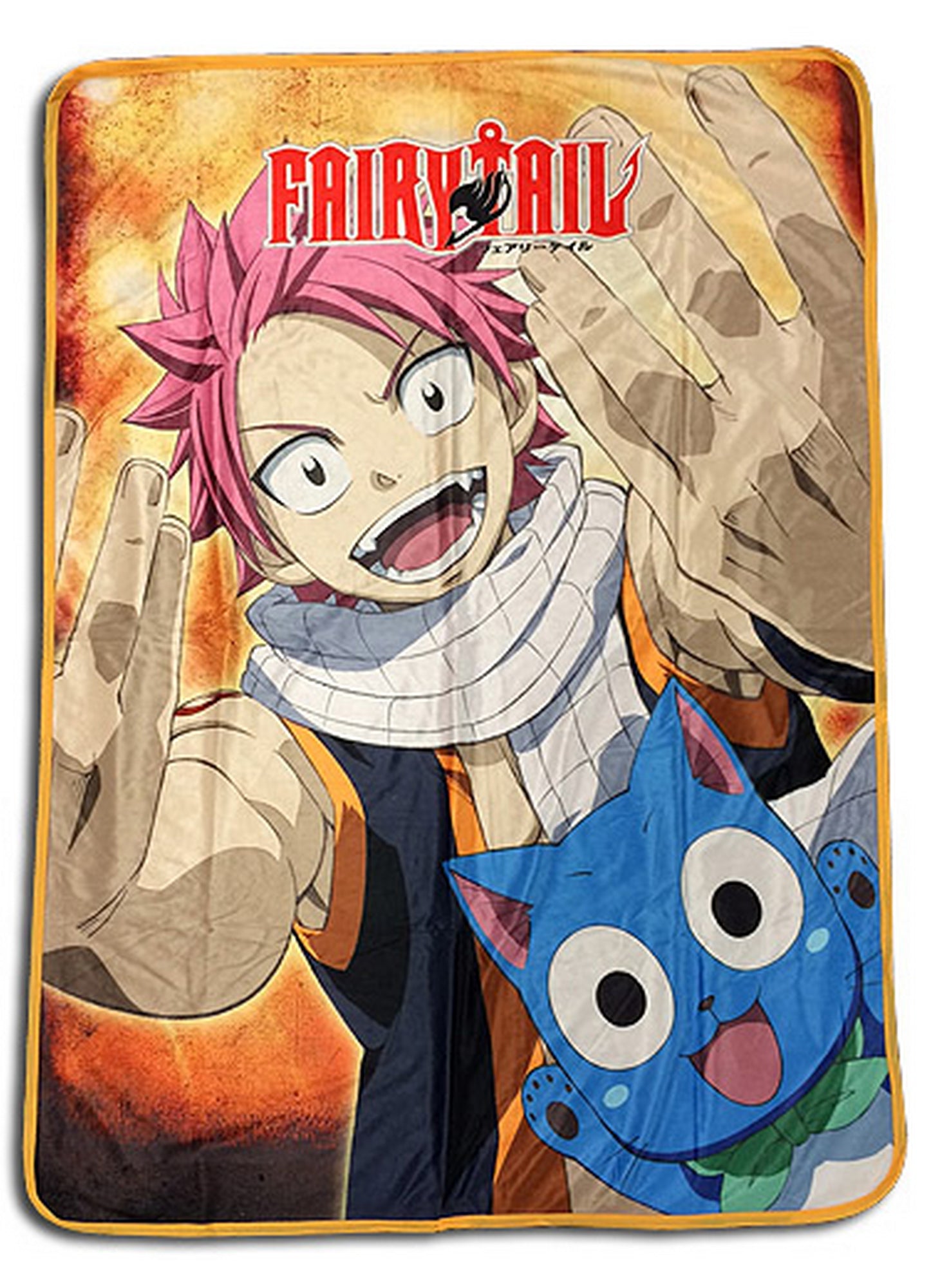 Fairy Tail - Natsu Dragneel & Happy 3 Sublimation Throw Blanket 46"W x 60"H