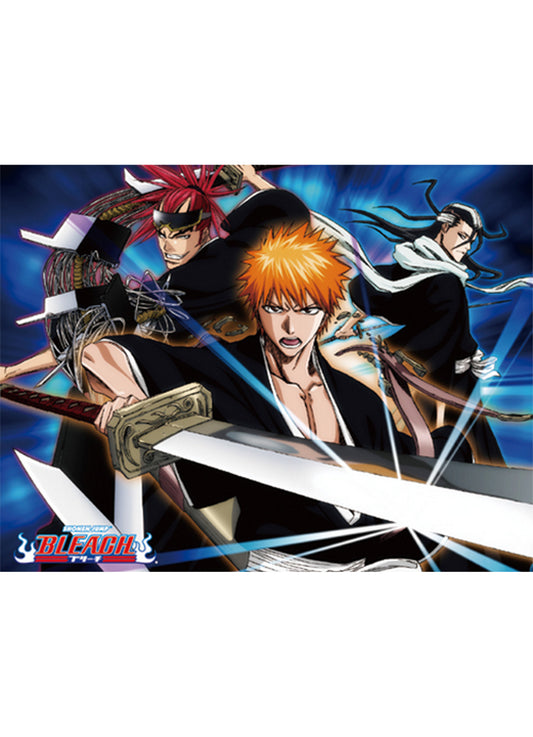 Bleach - Ichigo Kurosaki, Byakuya Kuchiki, & Renji Abarai Sublimation Throw Blanket 46"W x 60"H
