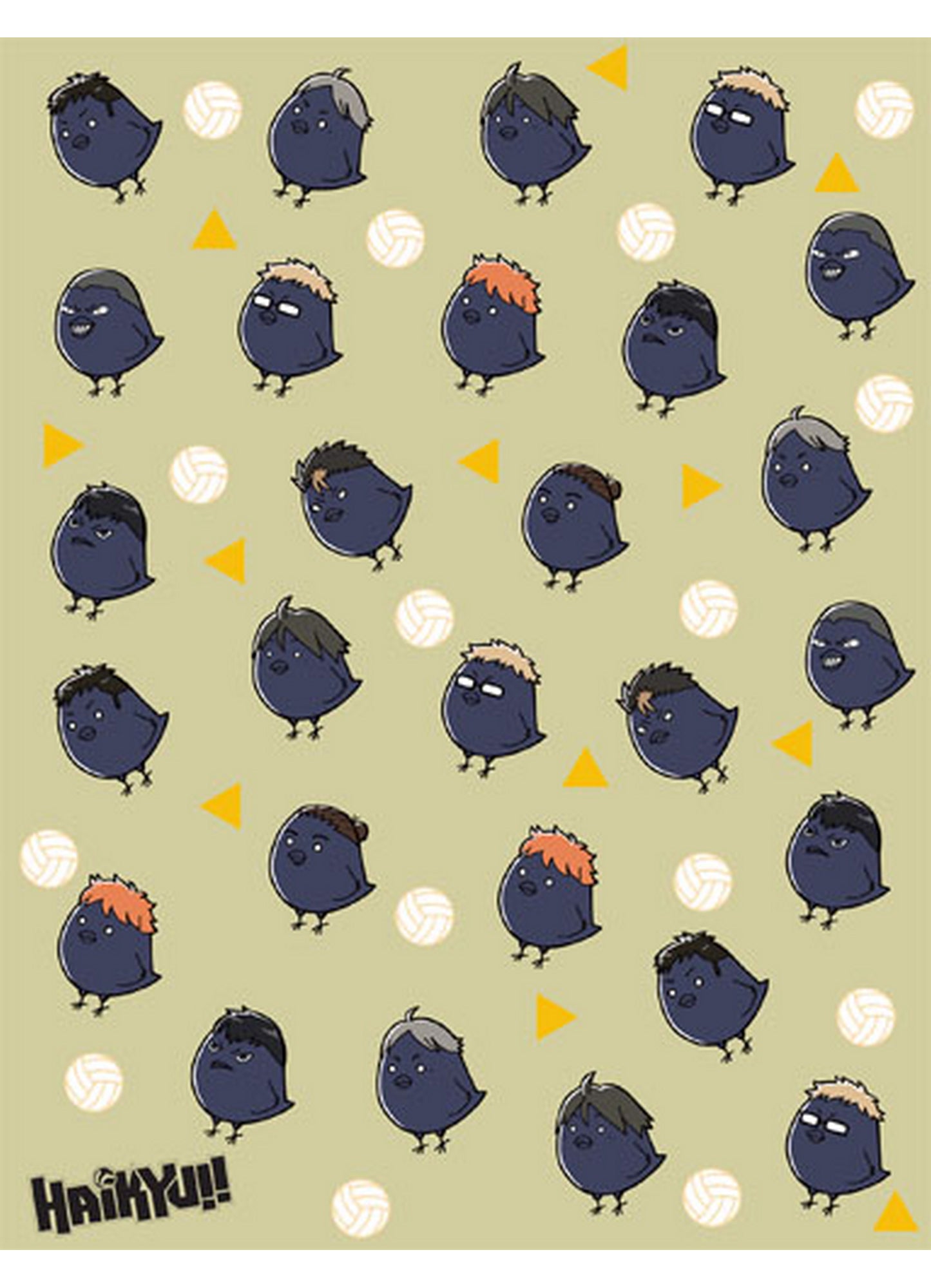 Haikyu - SD Raven Sublimation Throw Blanket 46"W x 60"H