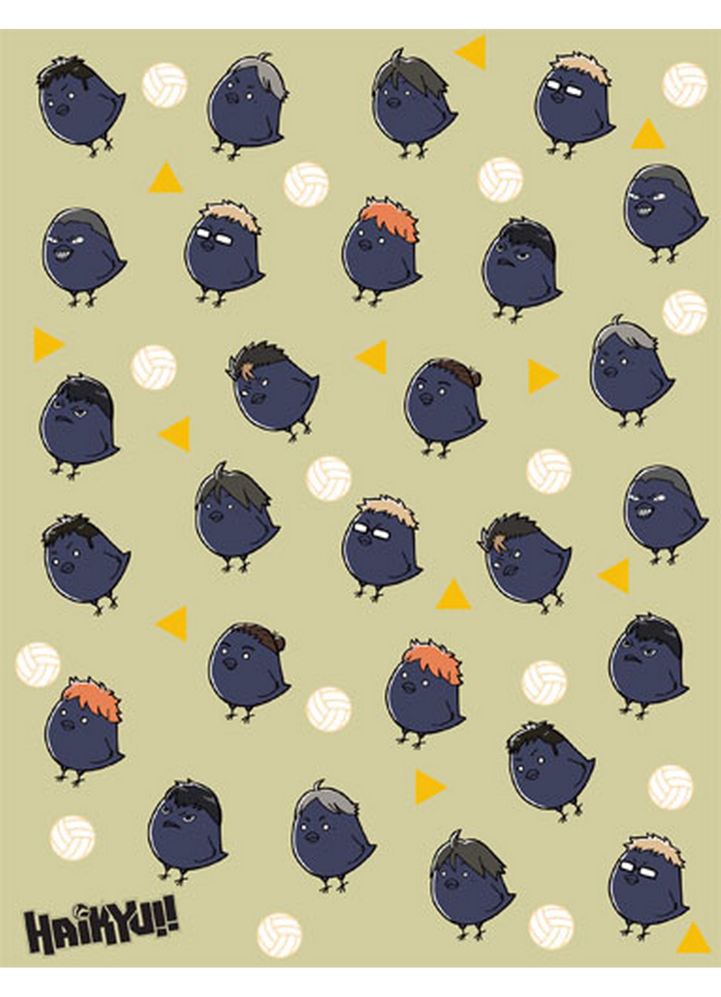 Haikyu - SD Raven Sublimation Throw Blanket 46"W x 60"H
