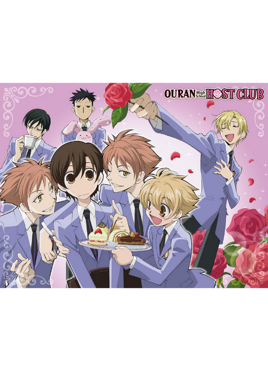 Ouran High School Host Club - Group 2 Sublimation Throw Blanket 46"W x 60"H