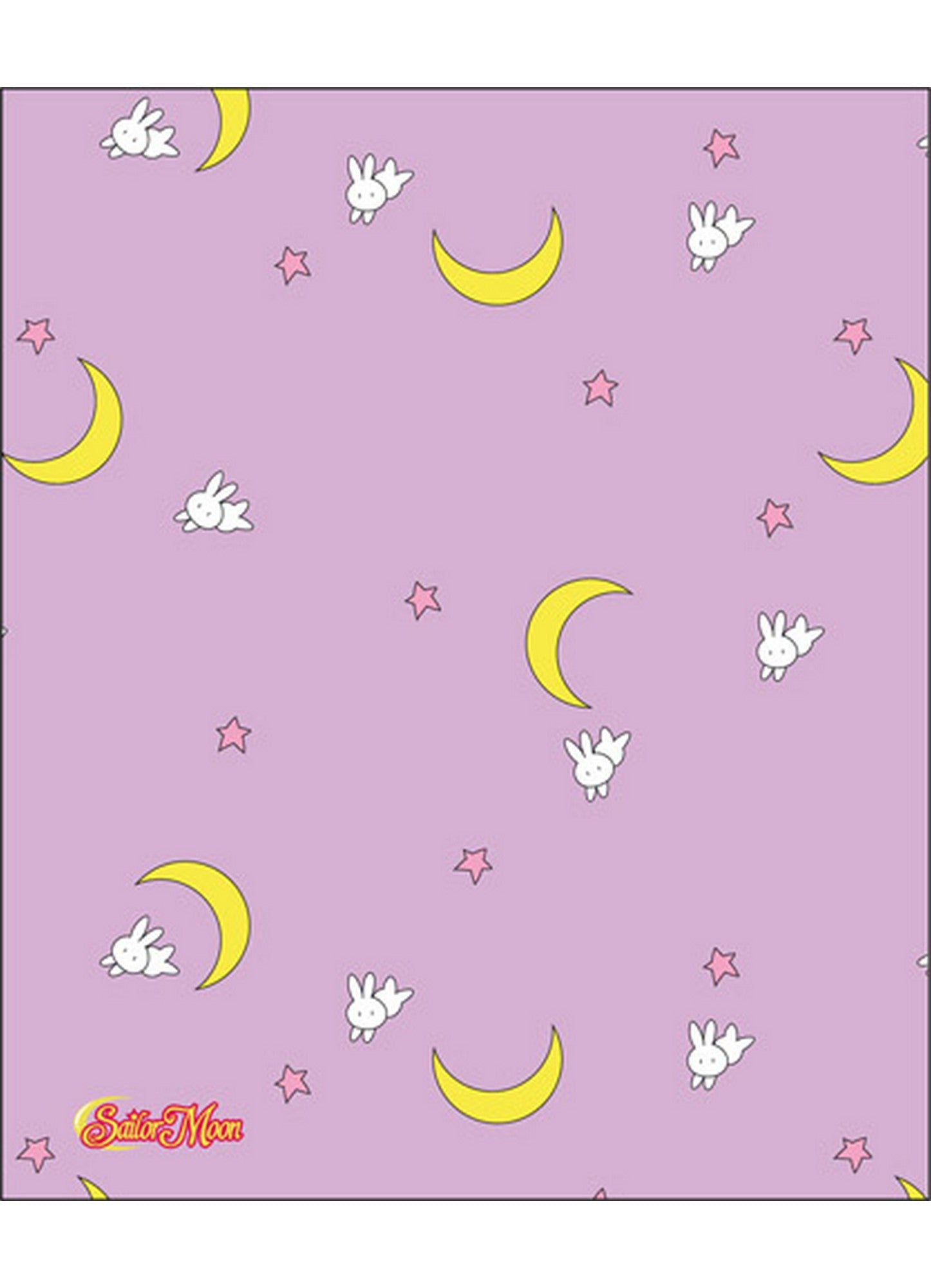 Sailor Moon - Pink With Rabbit Throw Blanket 46"W x 60"H