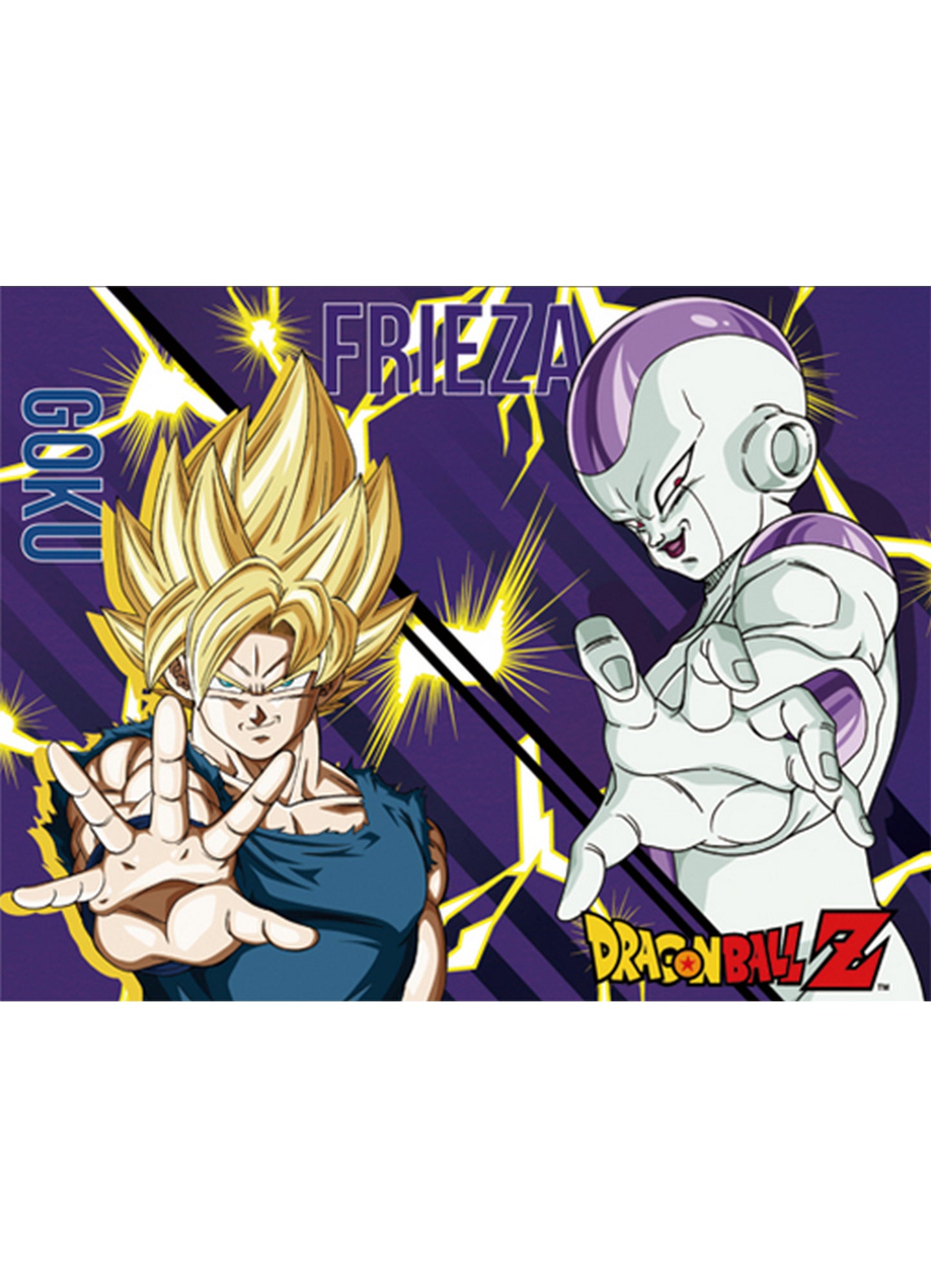 Dragon Ball Z - Super Saiyan Goku & Frieza Sublimation Throw Blanket 46"W x 60"H
