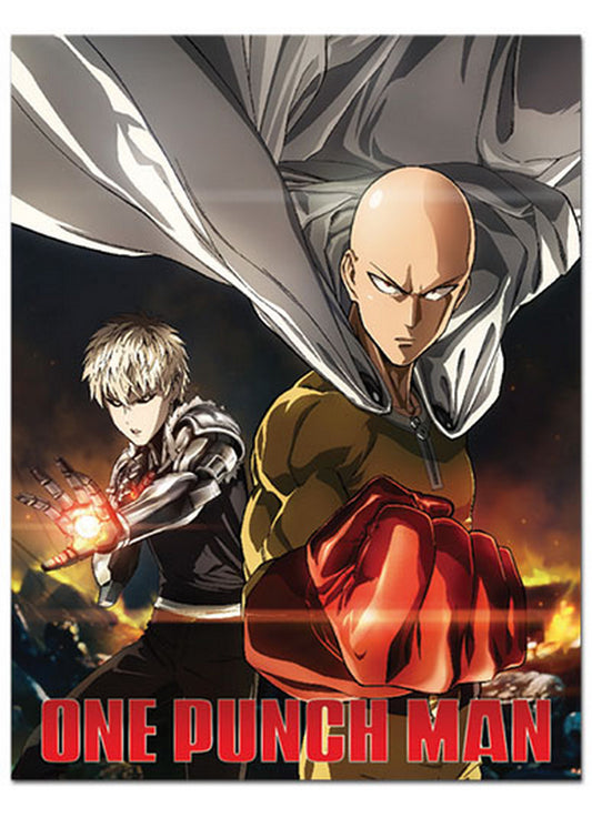 One Punch Man - Saitama & Genos Sublimation Throw Blanket 46"W x 60"H