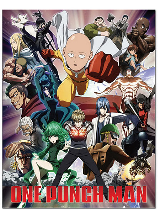 One Punch Man - Group Sublimation Throw Blanket 46"W x 60"H