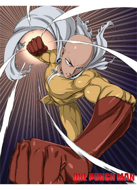 One Punch Man - Saitama Sublimation Throw Blanket 46"W x 60"H
