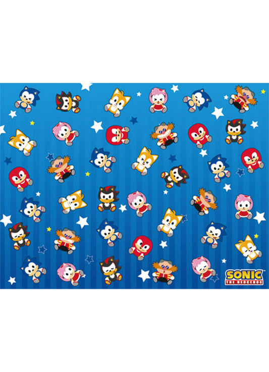 Sonic Hedgehog - SD Group Sublimation Throw Blanket 46"W x 60"H