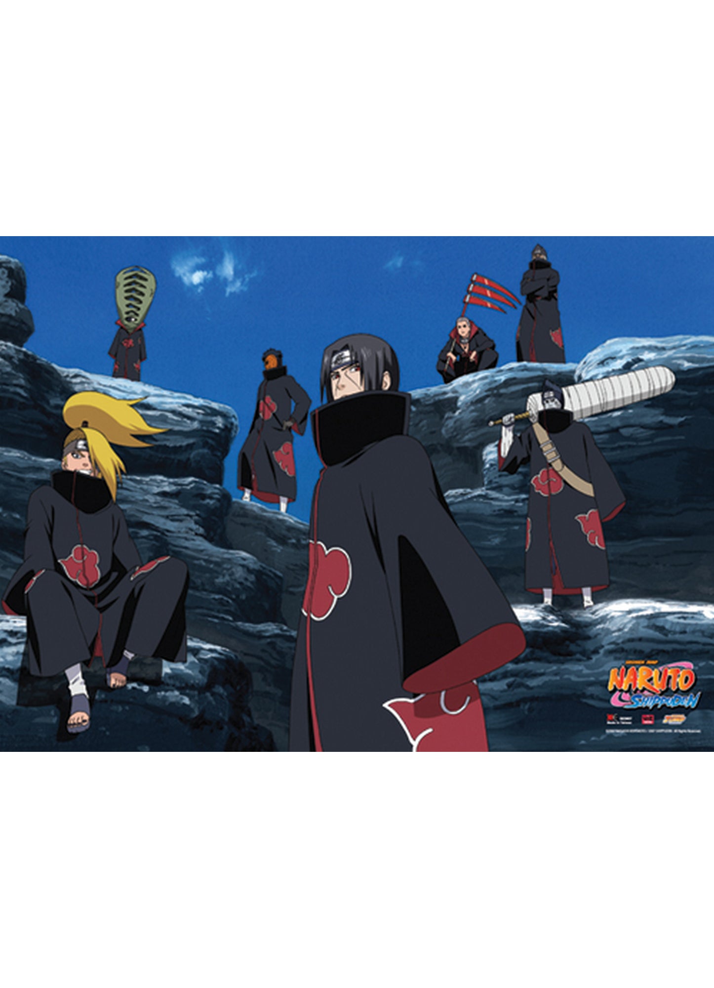Naruto Shippuden - 7 Akatsuki Wall Scroll 31"W x 43"H