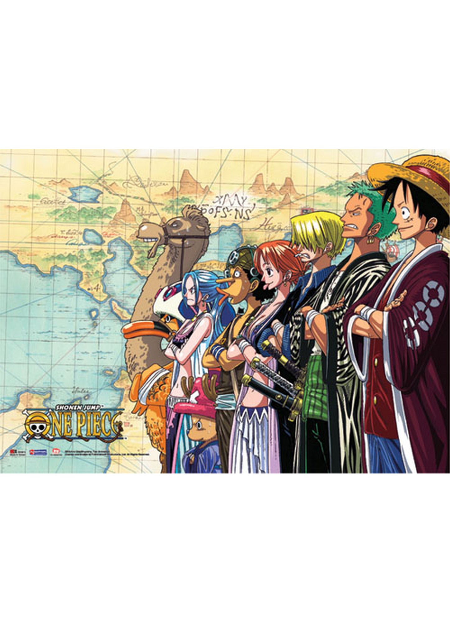 One Piece - Straw Hats Crew Wall Scroll 31"W x 43"H