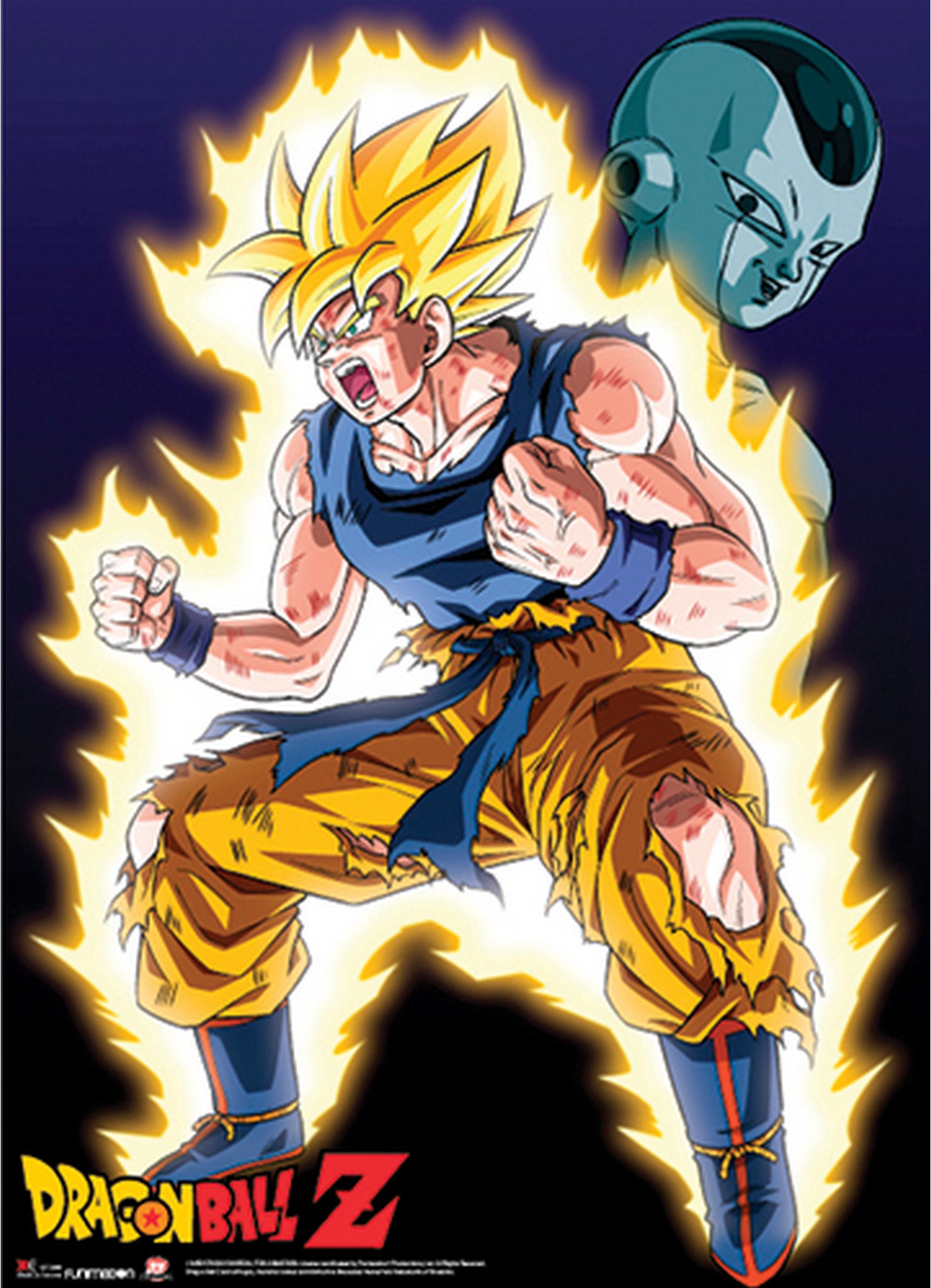 Dragon Ball Z - Super Saiyan Son Goku Wall Scroll 31"W x 43"H