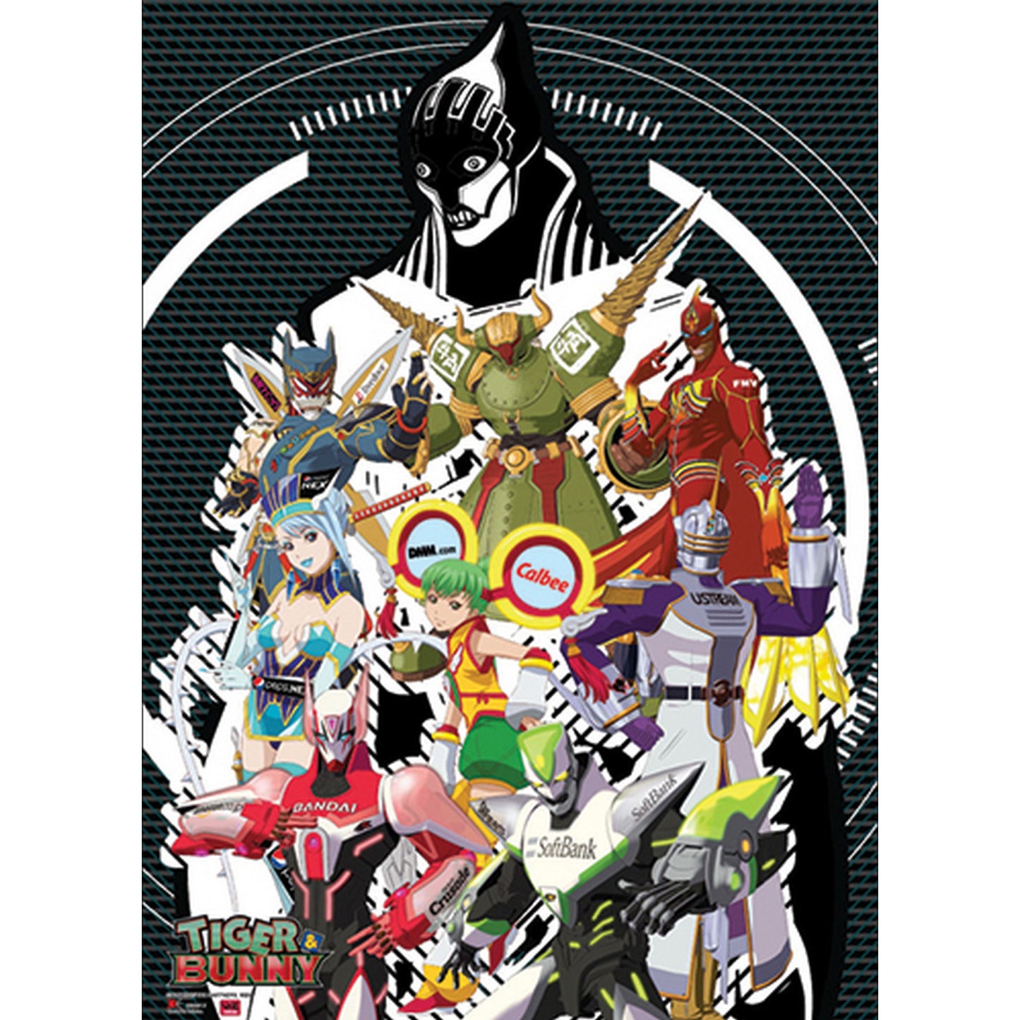 Tiger & Bunny - Heroes & Lunatic Wall Scroll 31"W x 43"H 699858 600151