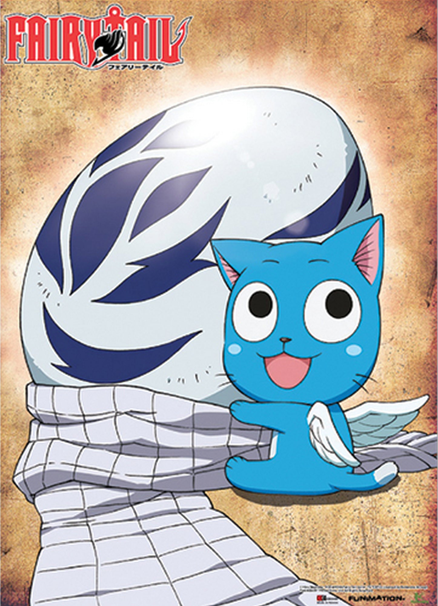 Fairy Tail - Happy With Egg Wall Scroll 31"W x 43"H