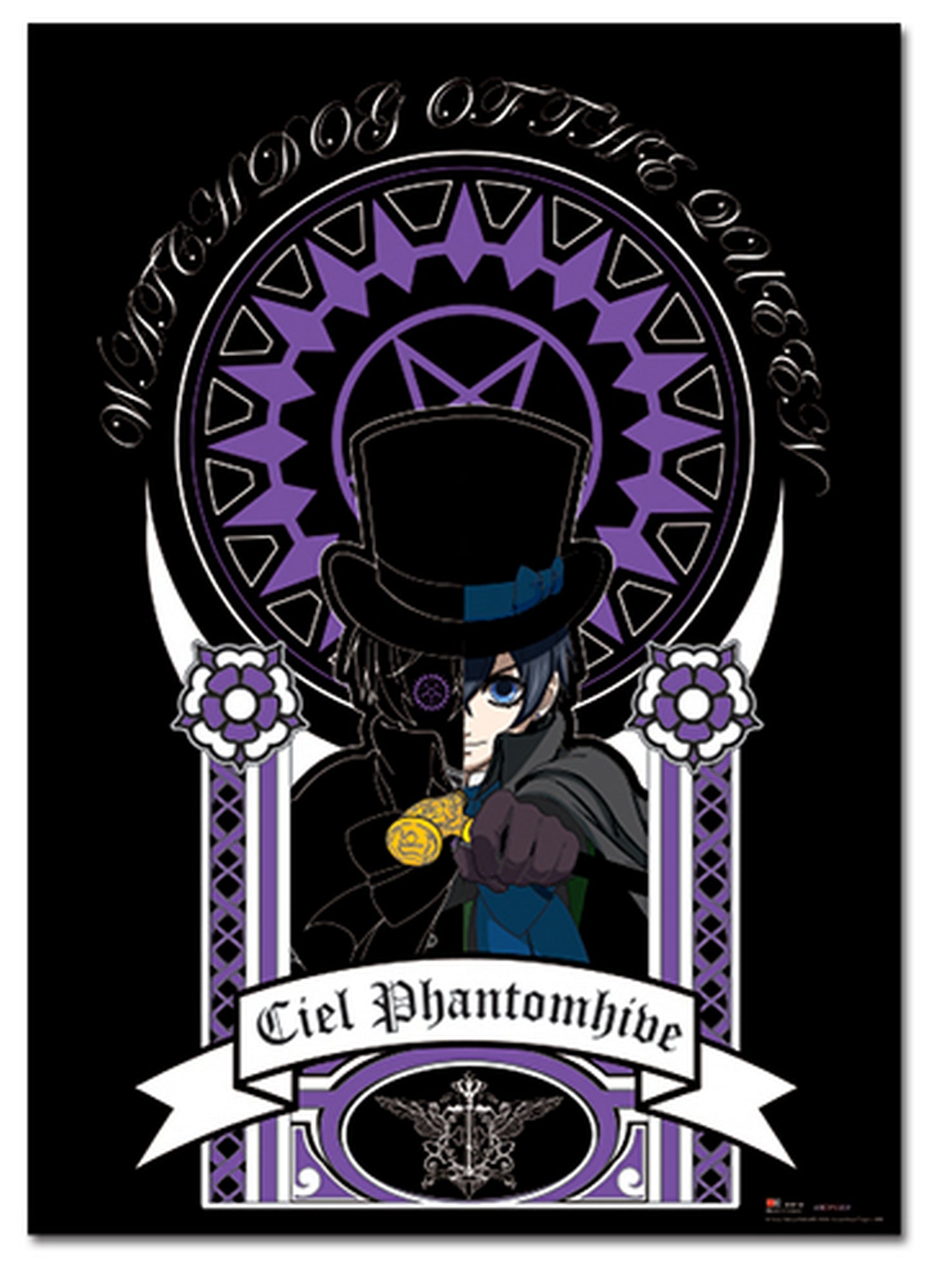 Black Butler - Art Nuveau Ciel Phantomhive Wall Scroll 31"W x 43"H