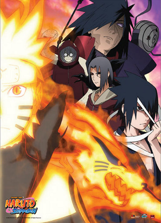 Naruto Shippuden - Naruto Uzumaki Foes Wall Scroll 31"W x 43"H