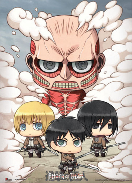 Attack On Titan - SD Group Wall Scroll 31"W x 43"H