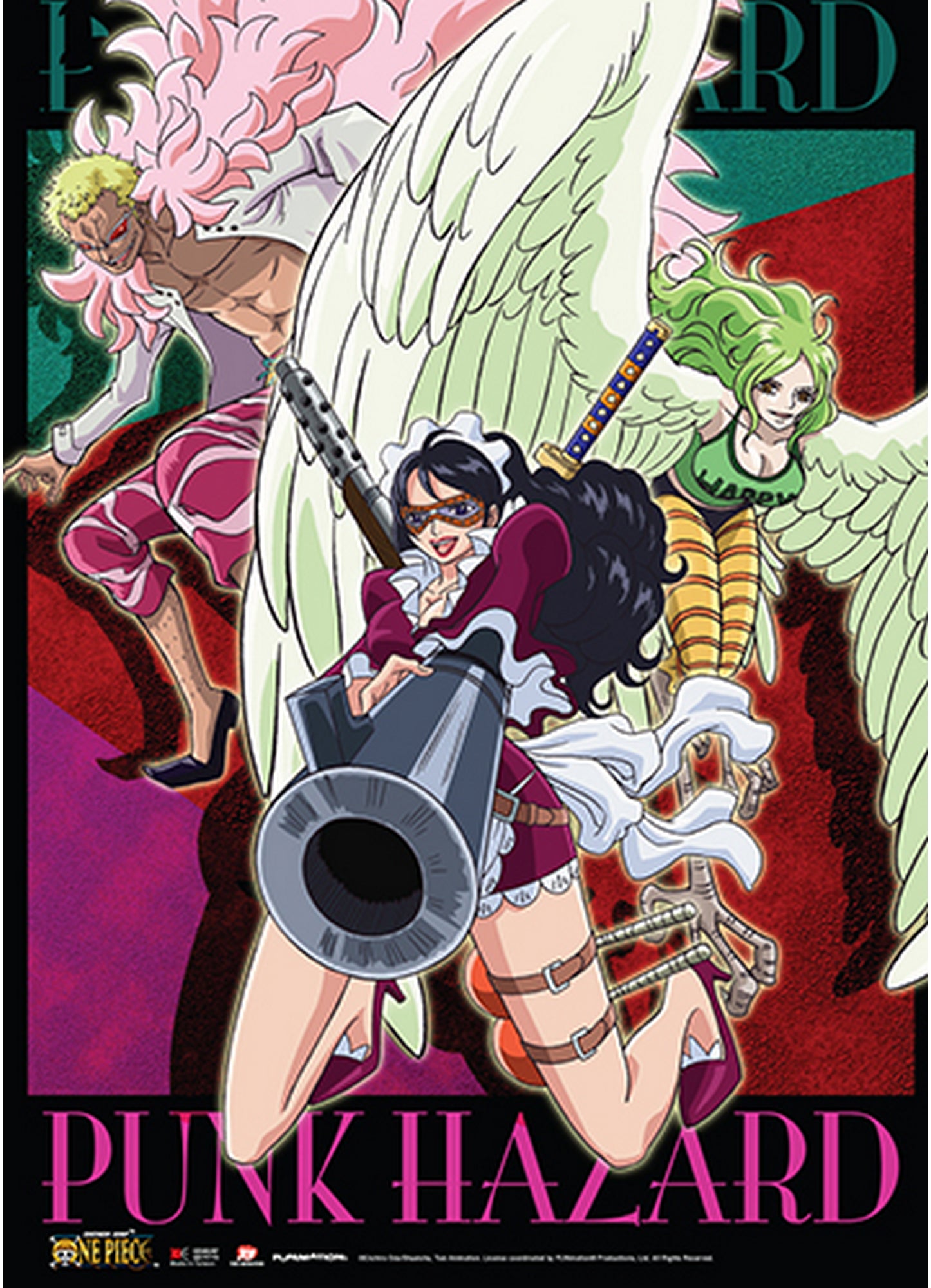 One Piece - Donquixote Pirates Wall Scroll 31"W x 43"H