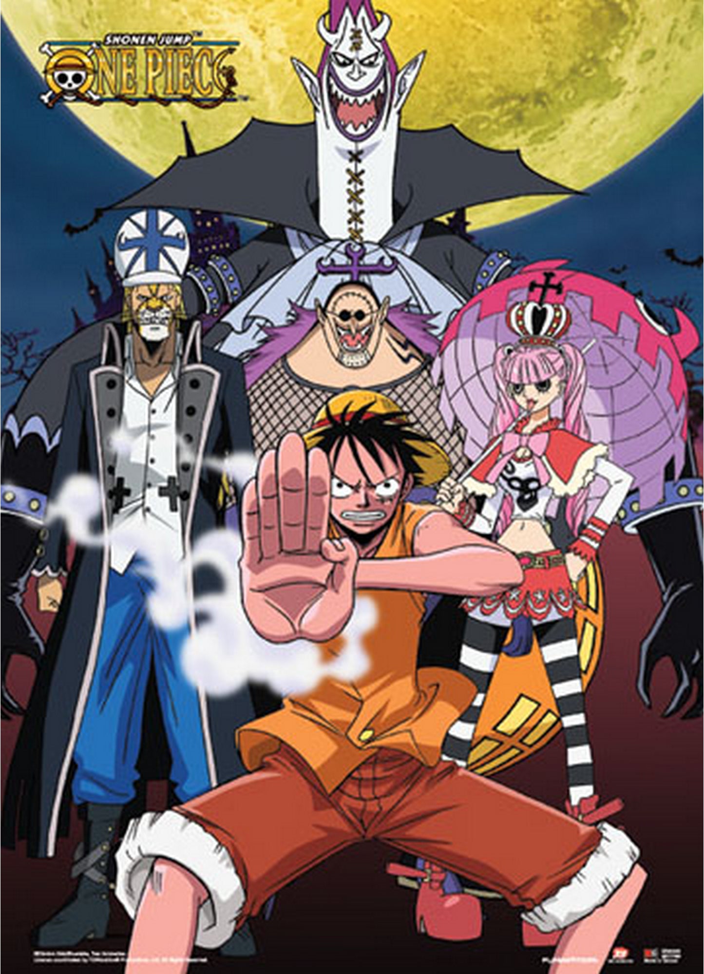 One Piece - Monkey D. Luffy Vs The Mysterious Four Wall Scroll 31"W x 43"H