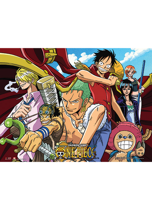 One Piece - Straw Hat Crew Collage Wall Scroll 31"W x 43"H