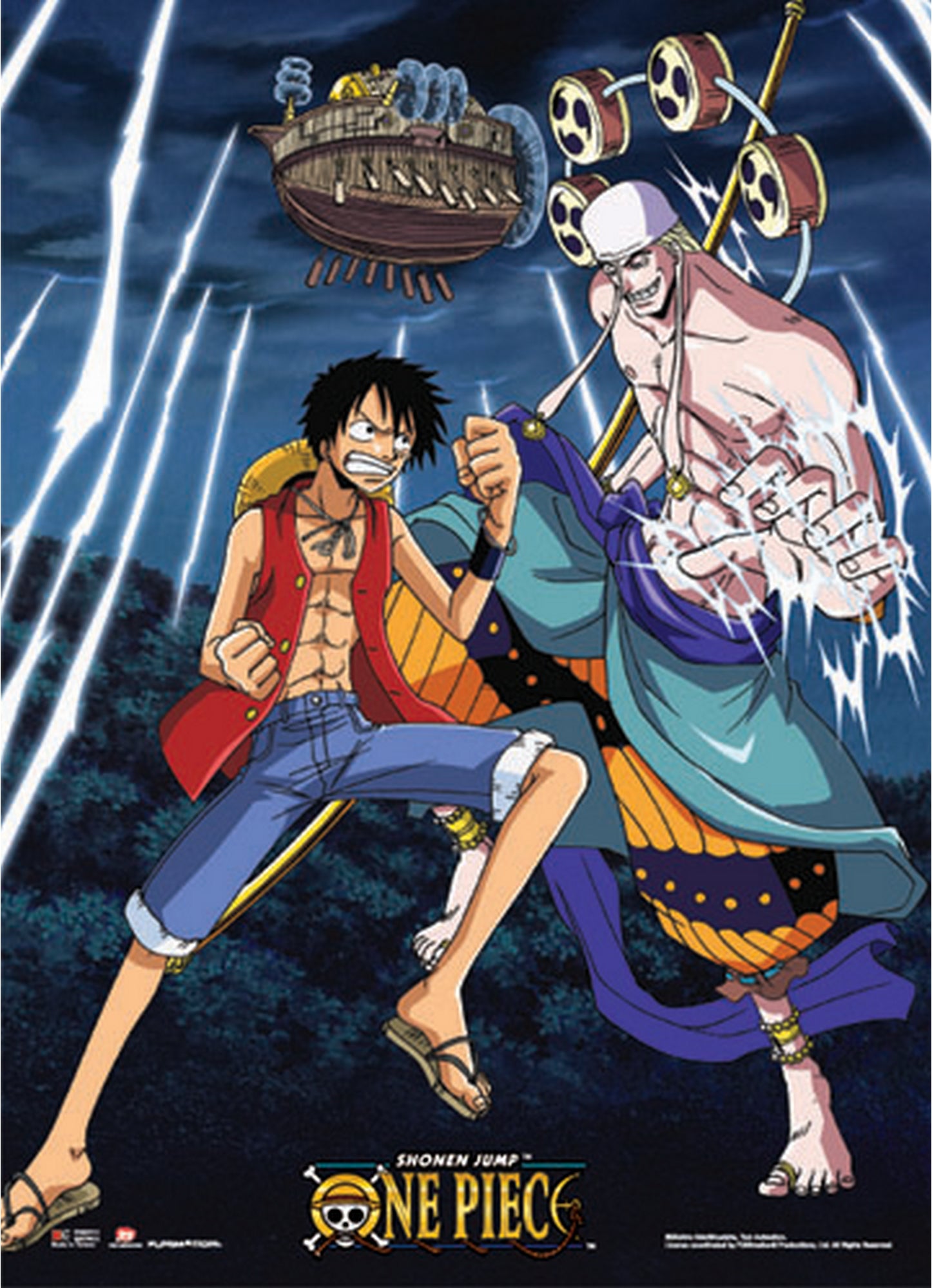 One Piece - Monkey D. Luffy Vs Enel Wall Scroll 31"W x 43"H