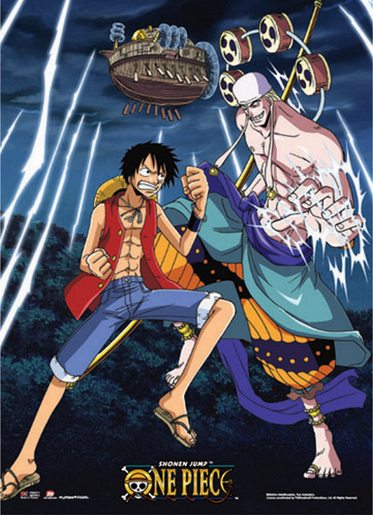 One Piece - Monkey D. Luffy Vs Enel Wall Scroll 31"W x 43"H
