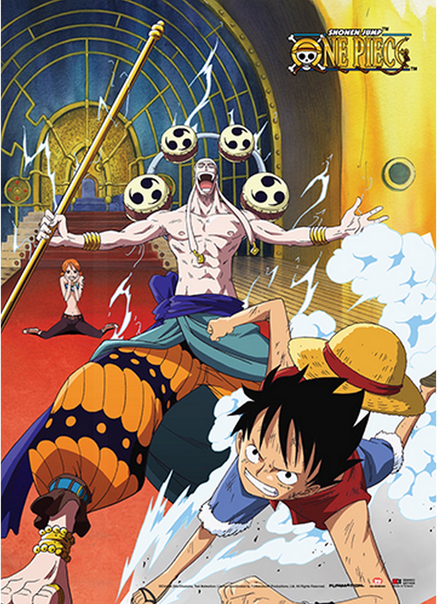 One Piece - Monkey D. Luffy & Nami Vs Enel Wall Scroll 31"W x 43"H