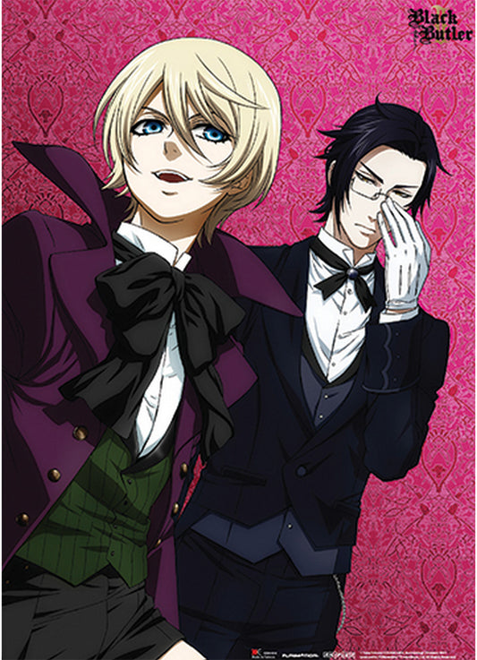 Black Butler 2 - Claude Faustus And Alois Trancy Scheming Wall Scroll 31"W x 43"H
