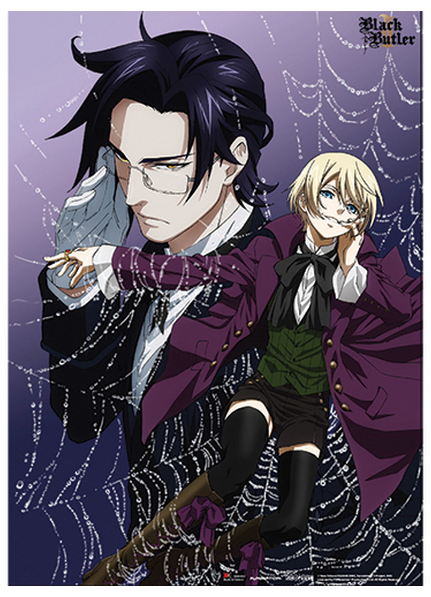 Black Butler 2 - Claude Faustus And Alois Trancy In Web Wall Scroll 31"W x 43"H