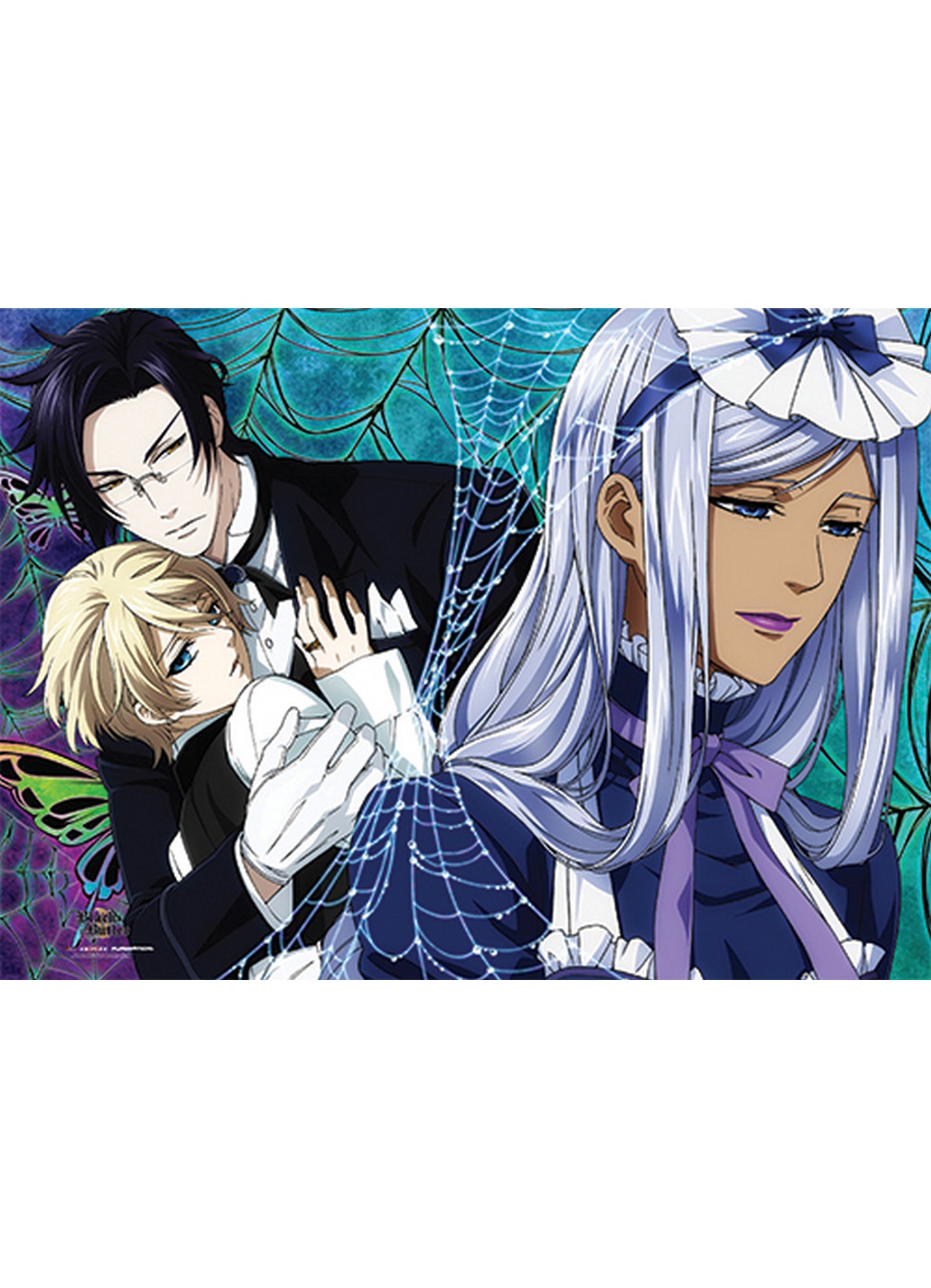 Black Butler 2 - Claude Faustus, Alois Trancy, & Hannah Wall Scroll 31"W x 43"H
