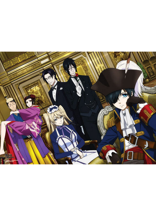 Black Butler 2 - Pirate Ciel Phantomhive And Group Wall Scroll 31"W x 43"H