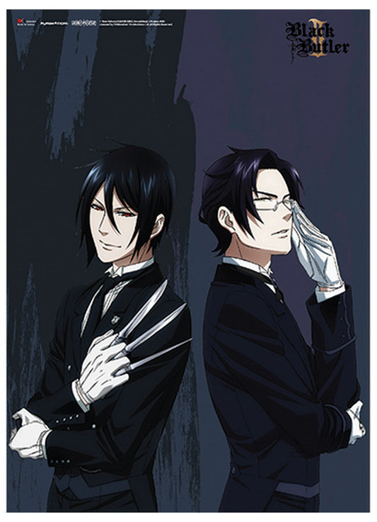 Black Butler 2 - Sebastian Michaelis And Claude Faustus Wall Scroll 31"W x 43"H