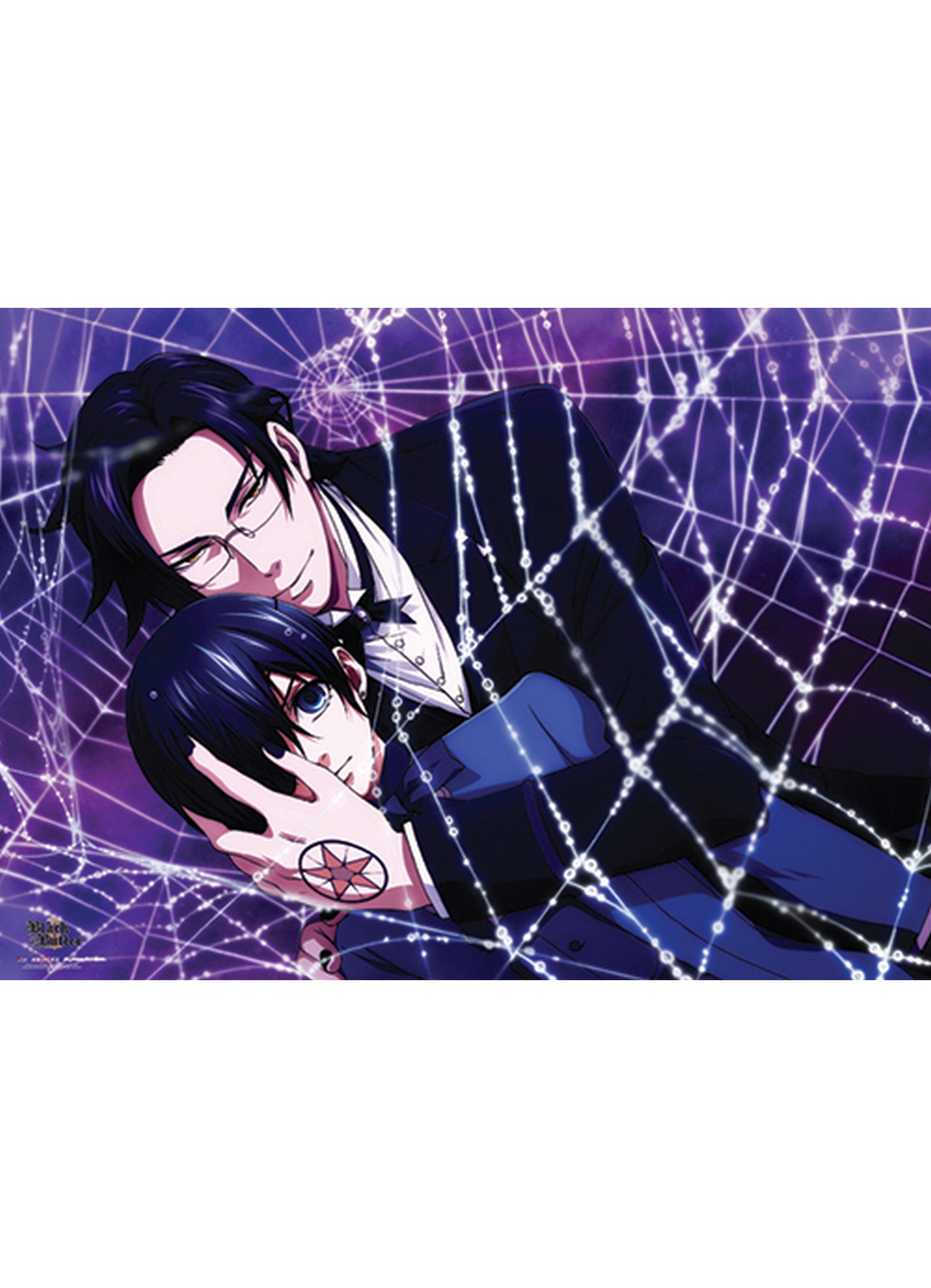 Black Butler 2 - Claude Faustus And Ciel Phantomhive Wall Scroll 31"W x 43"H