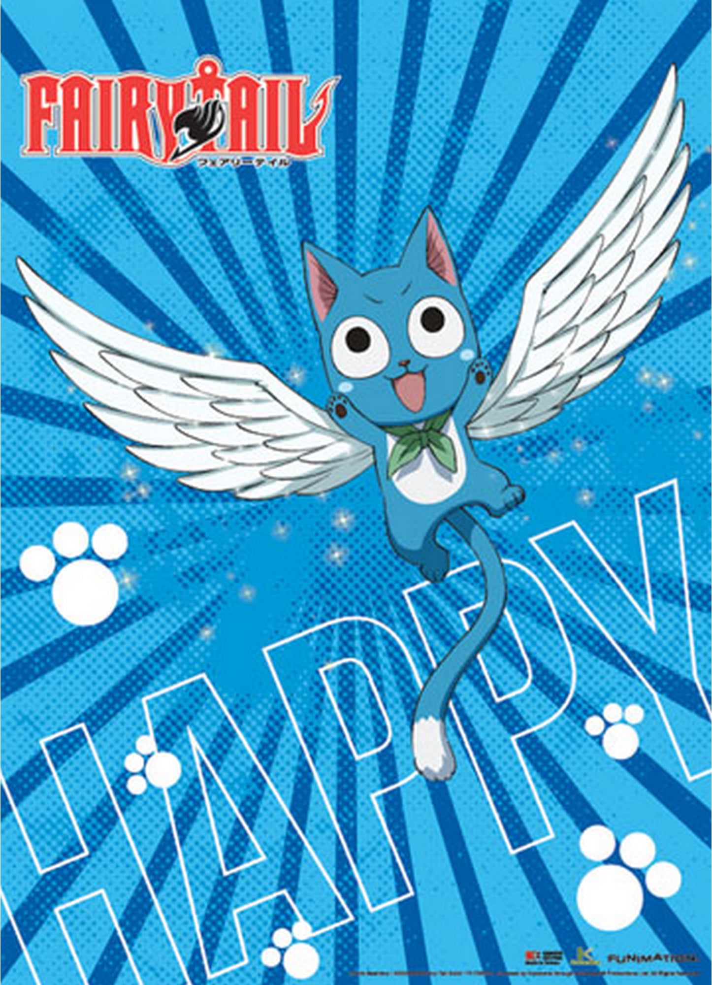 Fairy Tail - Happy Single Shot Wall Scroll 31"W x 43"H