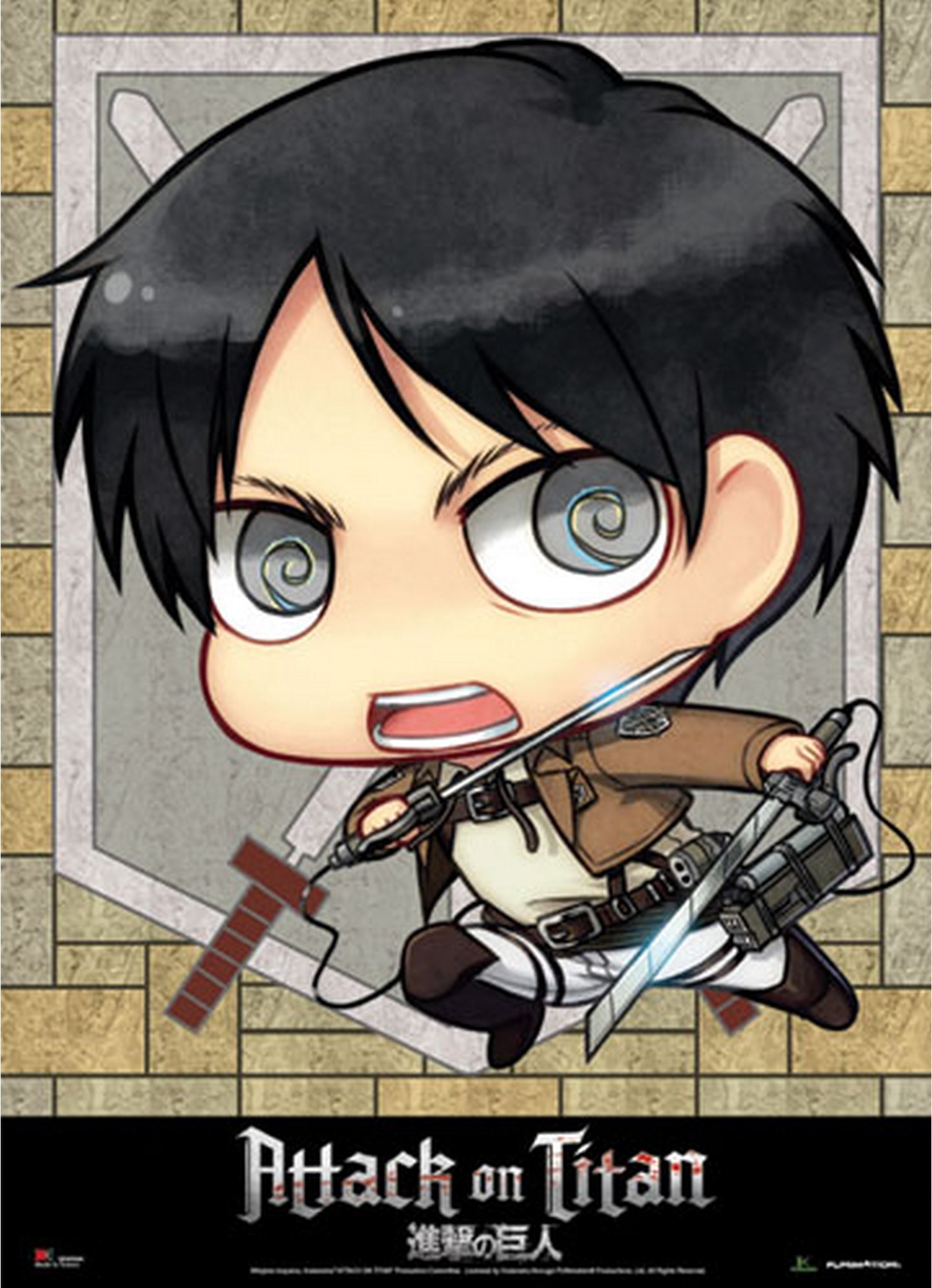 Attack On Titan - SD Eren Yeager Wall Scroll 31"W x 43"H