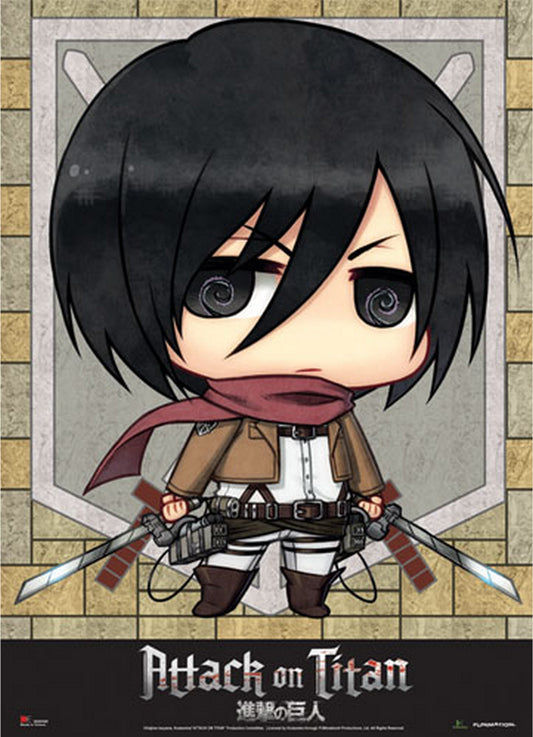 Attack On Titan - SD Mikasa Ackerman Wall Scroll 31"W x 43"H