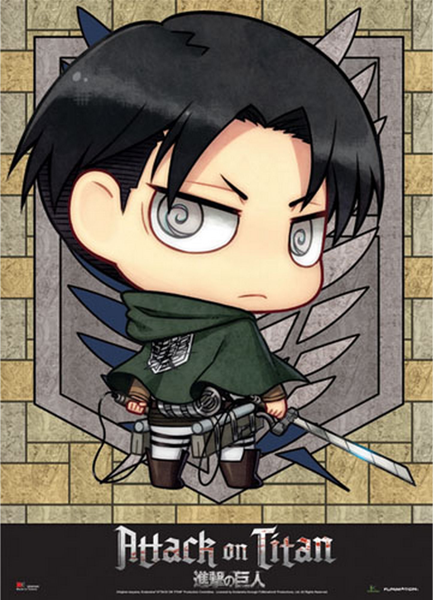 Attack On Titan - SD Levi Ackerman Wall Scroll 31"W x 43"H