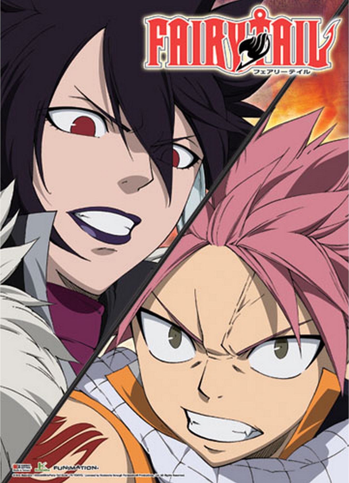 Fairy Tail - Midnight Vs Natsu Dragneel Wall Scroll 31"W x 43"H