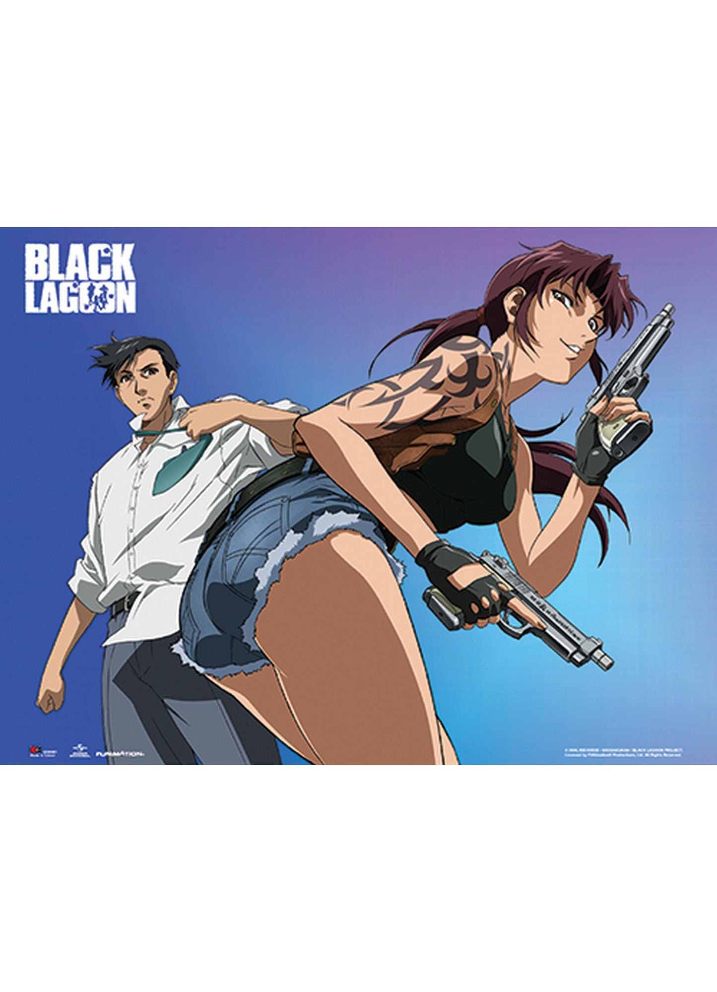 Black Lagoon - Revy & Rock Wall Scroll 31"W x 43"H