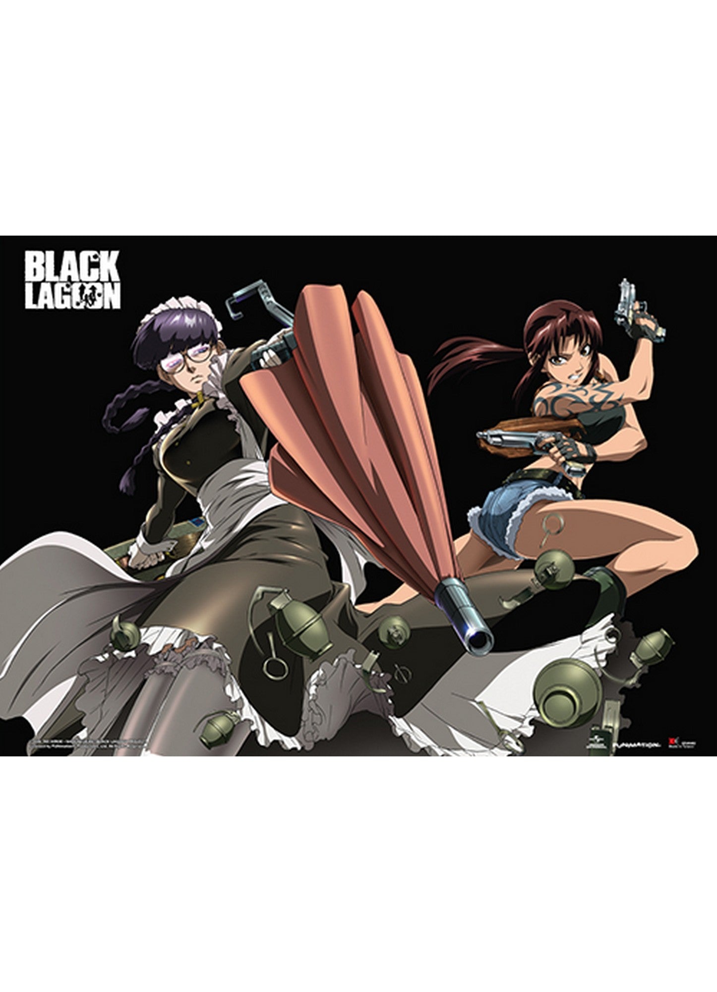 Black Lagoon - Revy & Roberta Wall Scroll 31"W x 43"H