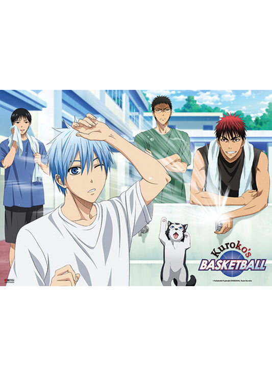 Kuroko's Basketball - Taiga Kagami Sprays Water On Tetsuya Kuroko Wall Scroll 31"W x 43"H
